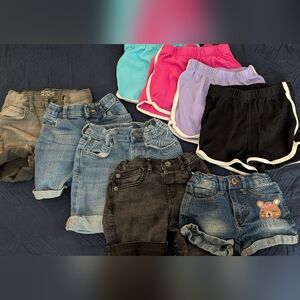 Kids Denim and Knit Shorts Set